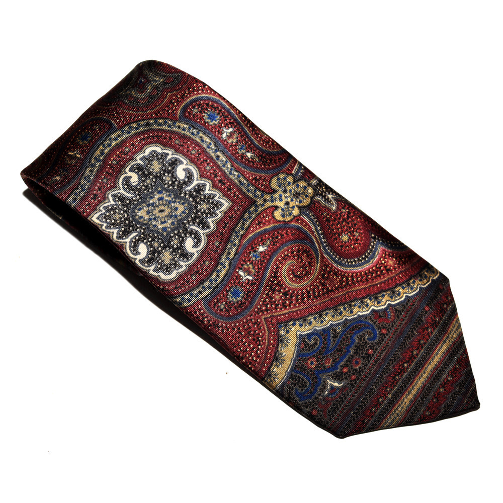 John Henry Men's 100% Silk Paisley Neck Tie